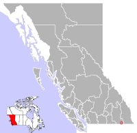 Location of Creston in British Columbia Location of Creston in British Columbia