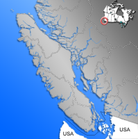 Vancouver Island contour map Vancouver Island contour map