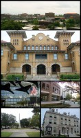 Up Clockwise: Pensacola Skyline, T. T. Wentworth, Jr. Florida State Museum, University of West Florida Library, Escambia County Courthouse, William Dudley Chipley Obelisk, National Naval Aviation Museum Up Clockwise: Pensacola Skyline, T. T. Wentworth, Jr. Florida State Museum, University of West Florida Library, Escambia County Courthouse, William Dudley Chipley Obelisk, National Naval Aviation Museum